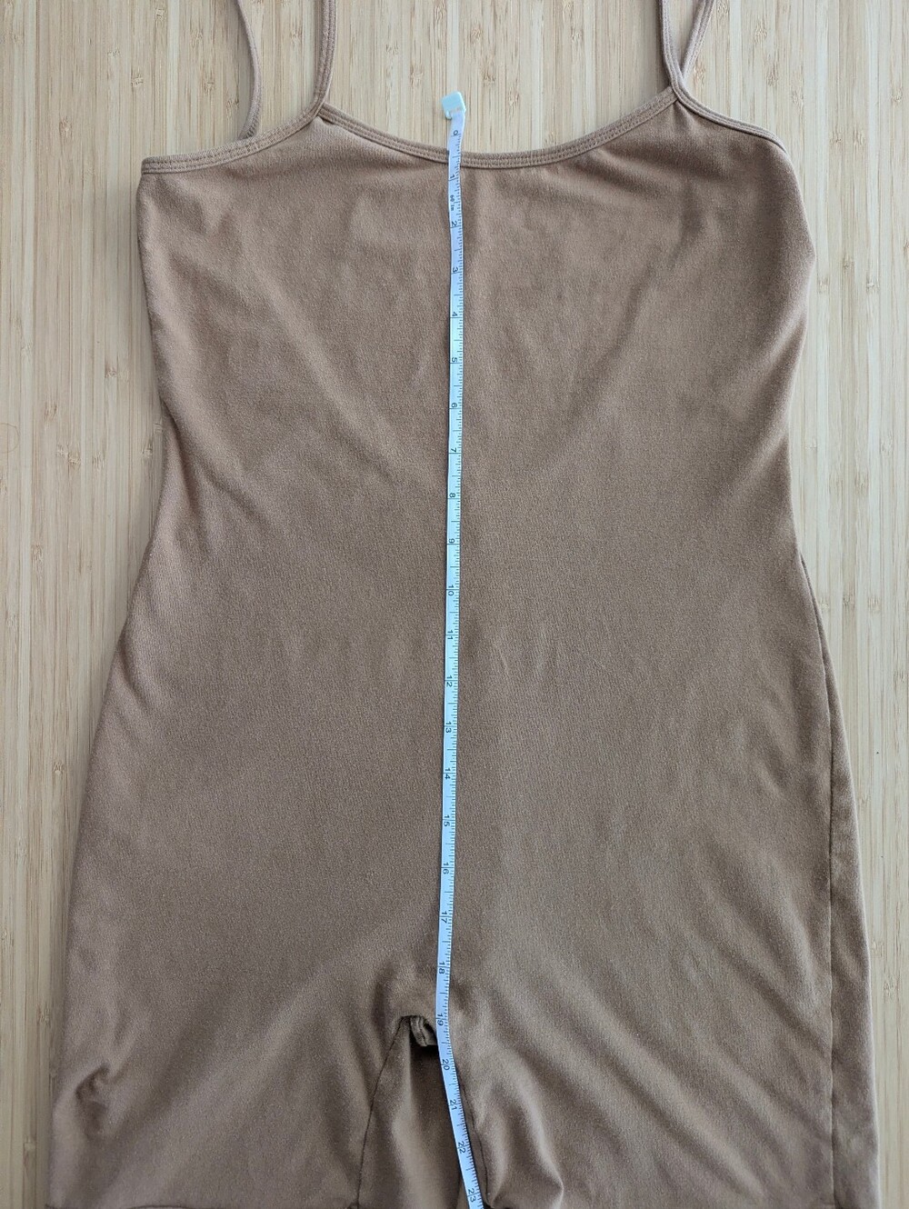 American Apparel - Women's Scoop Neck Brown Stretch Romper - Picture 5 of 7